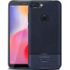 Coque silicone Xiaomi Redmi 6 Litchi brossé Bleu foncé