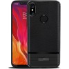Coque silicone Xiaomi Mi 8 Litchi  Noir