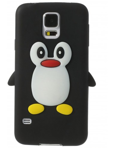 Coque silicone Galaxy S5 Pingouin
