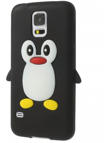 Coque silicone Galaxy S5 Pingouin