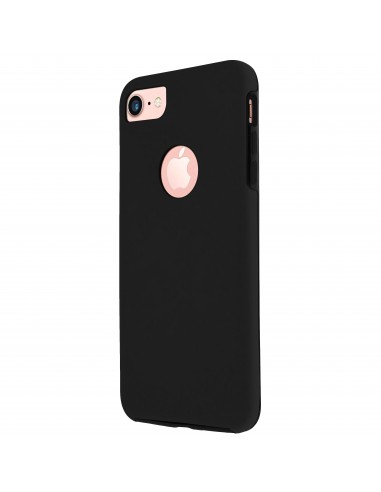 Coque iPhone 7 et iPhone 8 integrale silicone rigide Noir