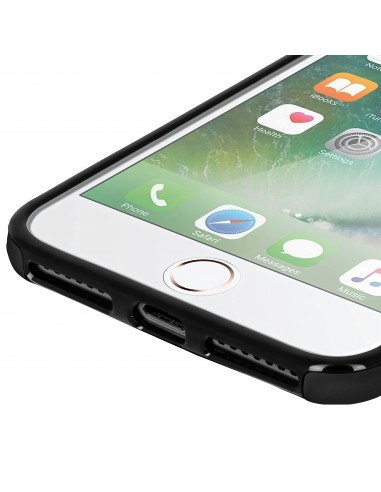 Coque iPhone 7 et iPhone 8 integrale silicone rigide Noir