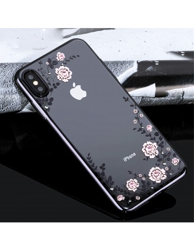Coque silicone pour iPhone XS Max avec pierres Swarovski