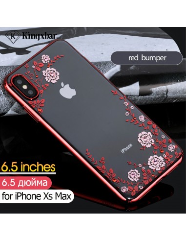 Coque silicone pour iPhone XS Max avec pierres Swarovski