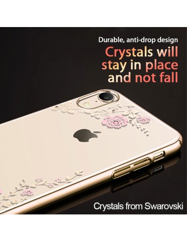 Coque silicone pour iPhone XR avec pierres Swarovski