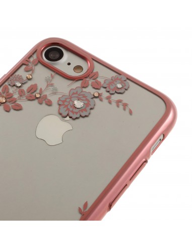 Coque silicone pour iPhone 8 et iPhone 7 avec pierres Swarovski