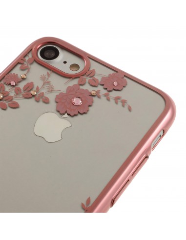 Coque silicone pour iPhone 8 et iPhone 7 avec pierres Swarovski