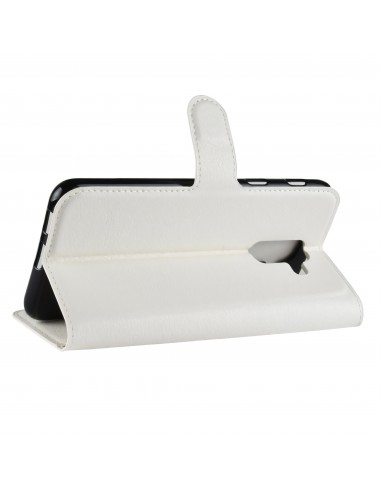 Etui Samsung portefeuille pour Galaxy A+ 2018 Litchi avec rangement cartes