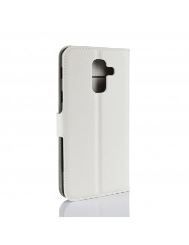 Etui Samsung portefeuille pour Galaxy A+ 2018 Litchi avec rangement cartes