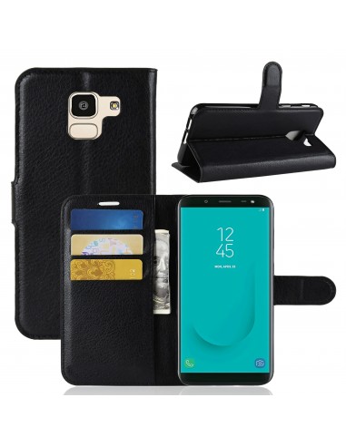Etui Samsung pour Galaxy J6 2018 Simili-cuir Litchi