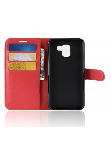 Etui Samsung pour Galaxy J6 2018 Simili-cuir Litchi