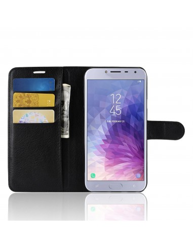 Etui Samsung pour Galaxy J4 2018 Simili-cuir Litchi