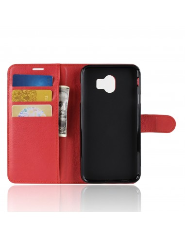 Etui Samsung pour Galaxy J4 2018 Simili-cuir Litchi