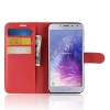 Etui Samsung pour Galaxy J4 2018 Simili-cuir Litchi