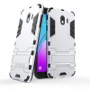 Coque antichoc Galaxy J4 2018 avec petit support Cool Guard Argent