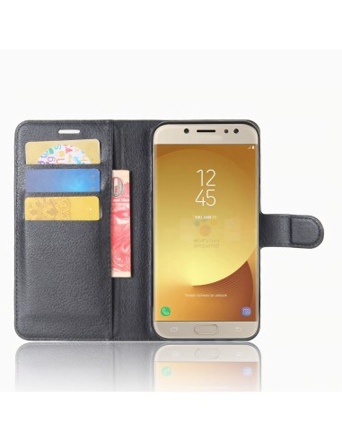 Etui Samsung portefeuille pour Galaxy J7 2018 avec rangement cartes