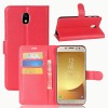 Etui Samsung portefeuille Galaxy J7 2018 avec rangement cartes Rouge