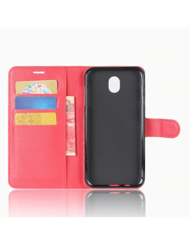 Etui Samsung portefeuille pour Galaxy J7 2018 avec rangement cartes