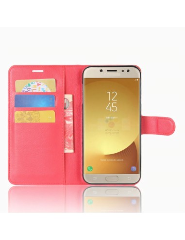 Etui Samsung portefeuille pour Galaxy J7 2018 avec rangement cartes