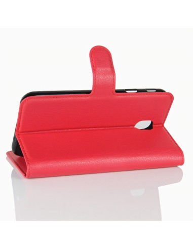 Etui Samsung portefeuille pour Galaxy J7 2018 avec rangement cartes