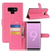 Etui Samsung portefeuille Galaxy Note 9 avec rangement cartes Fushia