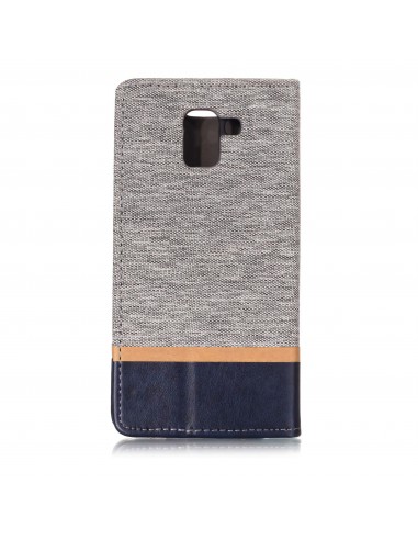 Etui Samsung portefeuille pour Galaxy J6 2018 avec tissu extérieur
