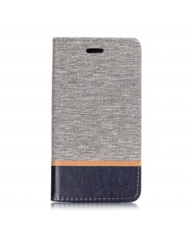 Etui Samsung portefeuille pour Galaxy J4 2018 avec tissu extérieur