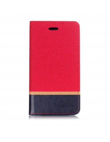 Etui Samsung portefeuille pour Galaxy J4 2018 avec tissu extérieur