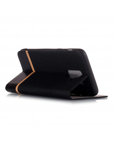 Etui Samsung portefeuille pour Galaxy J8 2018 matière extérieure en tissus