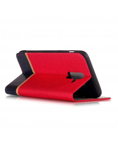 Etui Samsung portefeuille pour Galaxy J8 2018 matière extérieure en tissus