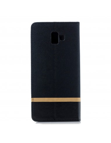 Etui Samsung portefeuille pour Galaxy J6+ et Galaxy J6 Prime avec tissu extérieur