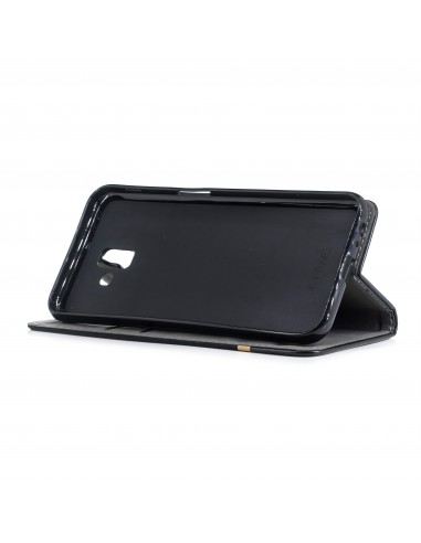 Etui Samsung portefeuille pour Galaxy J6+ et Galaxy J6 Prime avec tissu extérieur