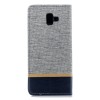 Etui Samsung portefeuille pour Galaxy J6+ et Galaxy J6 Prime avec tissu extérieur