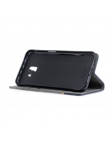 Etui Samsung portefeuille pour Galaxy J6+ et Galaxy J6 Prime avec tissu extérieur