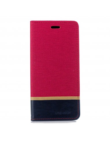 Etui Samsung portefeuille pour Galaxy J6+ et Galaxy J6 Prime avec tissu extérieur