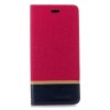 Etui portefeuille Samsung Galaxy J6+ et Galaxy J6 Prime avec tissu extérieur Rouge