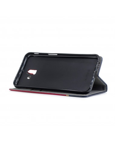 Etui Samsung portefeuille pour Galaxy J6+ et Galaxy J6 Prime avec tissu extérieur