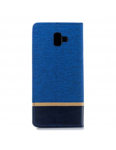 Etui Samsung portefeuille pour Galaxy J6+ et Galaxy J6 Prime avec tissu extérieur