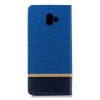 Etui Samsung portefeuille pour Galaxy J6+ et Galaxy J6 Prime avec tissu extérieur