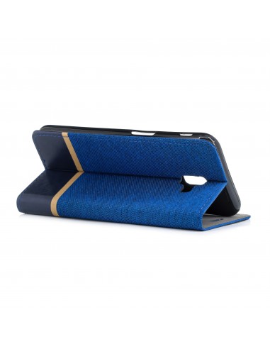 Etui Samsung portefeuille pour Galaxy J6+ et Galaxy J6 Prime avec tissu extérieur
