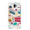 Coque silicone fantaisie Samsung Galaxy J6 Plus Londres Blanc