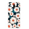 Coque silicone fantaisie Samsung Galaxy J6 Plus Marguerites Bleu