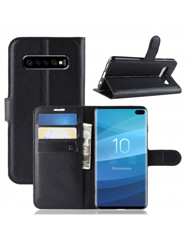Etui Samsung portefeuille pour Galaxy S10 Plus avec rangement