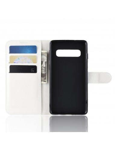 Etui Samsung portefeuille pour Galaxy S10 Plus avec rangement