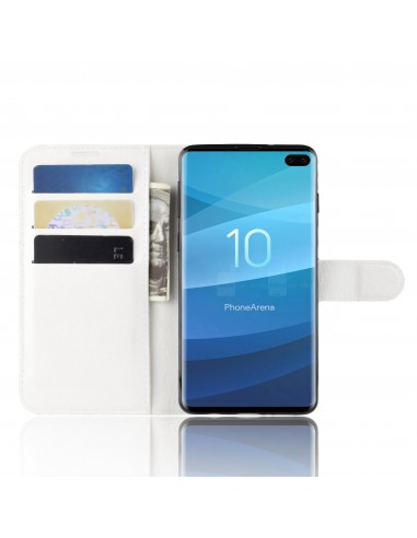 Etui Samsung portefeuille pour Galaxy S10 Plus avec rangement