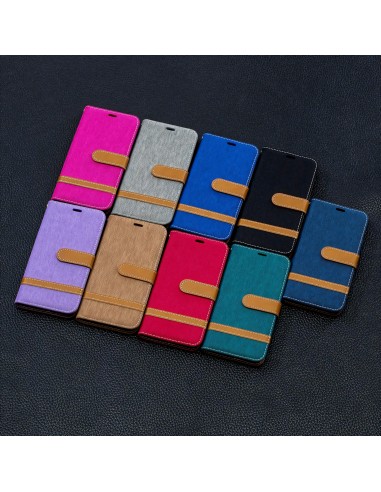 Etui Samsung portefeuille Galaxy S10E Tissus