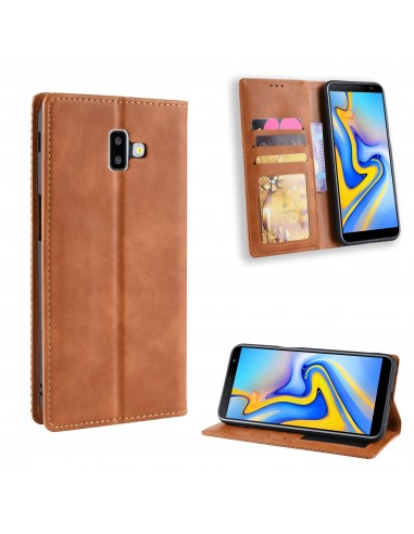 Etui Samsung portefeuille Pour Galaxy J6 Plus Vintage