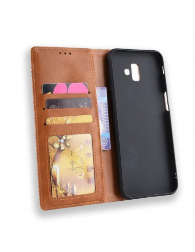 Etui Samsung portefeuille Pour Galaxy J6 Plus Vintage