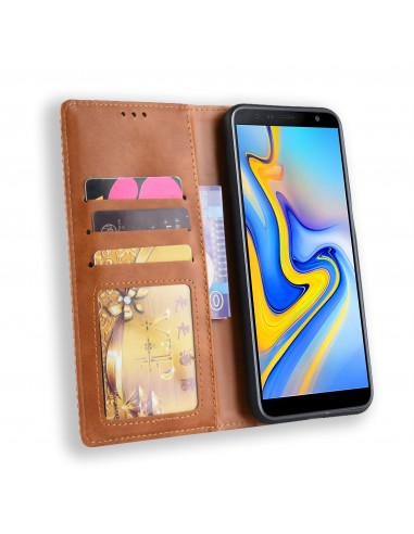 Etui Samsung portefeuille Pour Galaxy J6 Plus Vintage