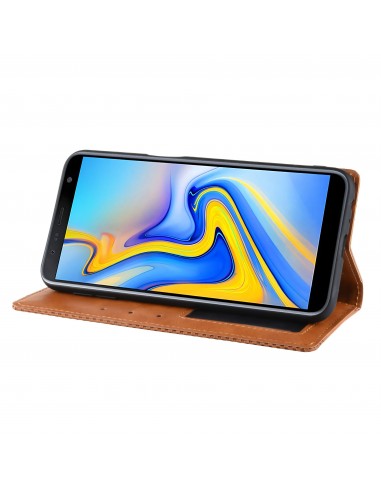 Etui Samsung portefeuille Pour Galaxy J6 Plus Vintage